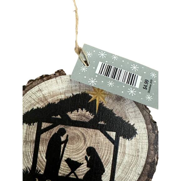 A Savior is Born Christmas Ornament (2) NWT Holiday Christian Religious Church - Picture 5 of 6